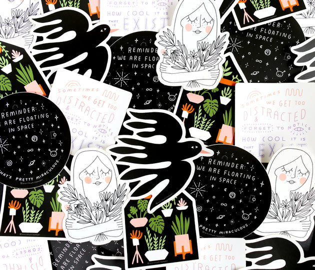 Black Bird Die Cut Sticker