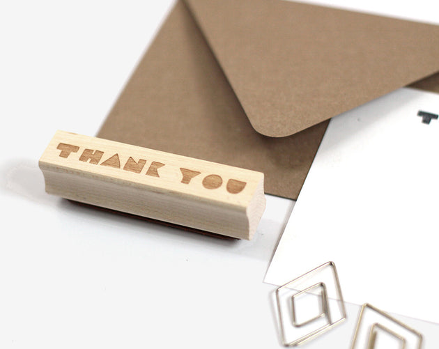 Thank You Geometric Type Stamp