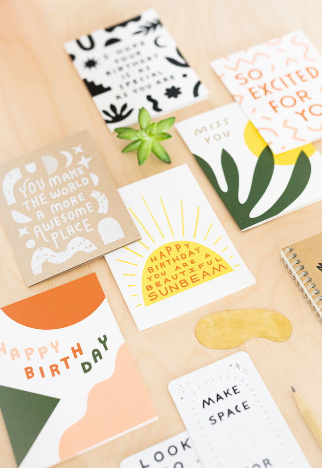 Birthday Sunbeam Screen Printed Card